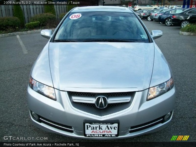 Alabaster Silver Metallic / Taupe 2008 Acura TL 3.2