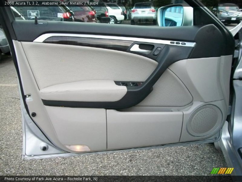 Alabaster Silver Metallic / Taupe 2008 Acura TL 3.2