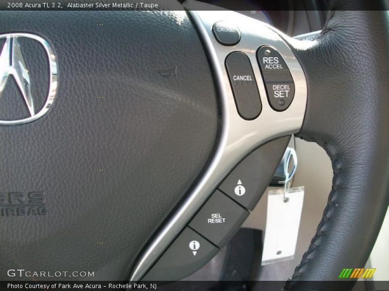 Alabaster Silver Metallic / Taupe 2008 Acura TL 3.2