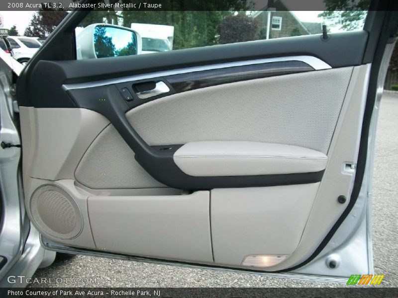 Alabaster Silver Metallic / Taupe 2008 Acura TL 3.2