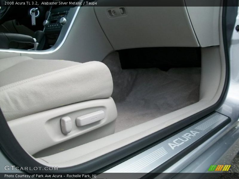 Alabaster Silver Metallic / Taupe 2008 Acura TL 3.2
