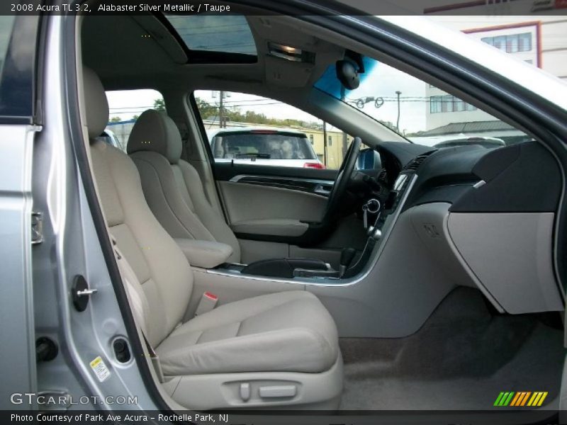 Alabaster Silver Metallic / Taupe 2008 Acura TL 3.2