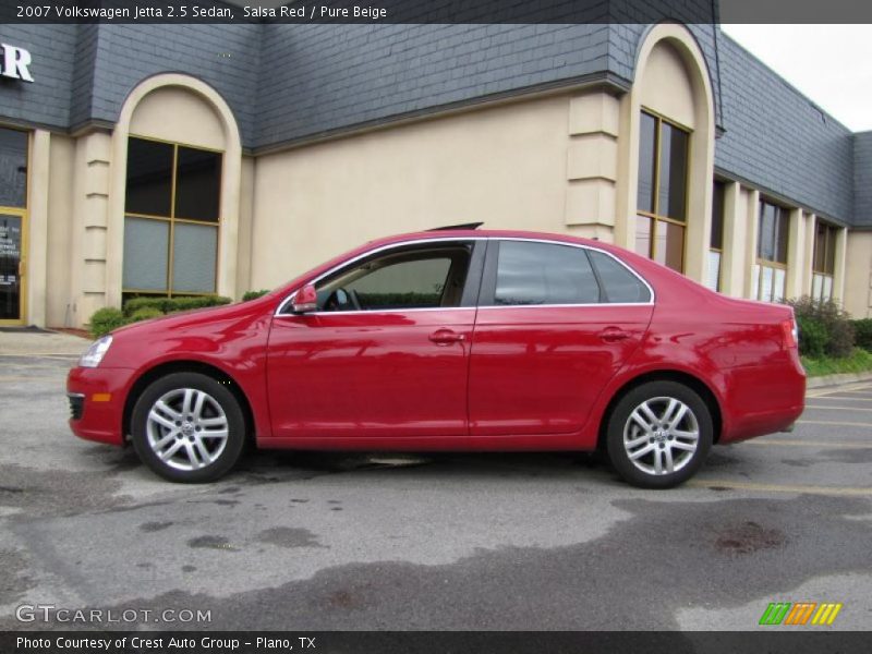 Salsa Red / Pure Beige 2007 Volkswagen Jetta 2.5 Sedan