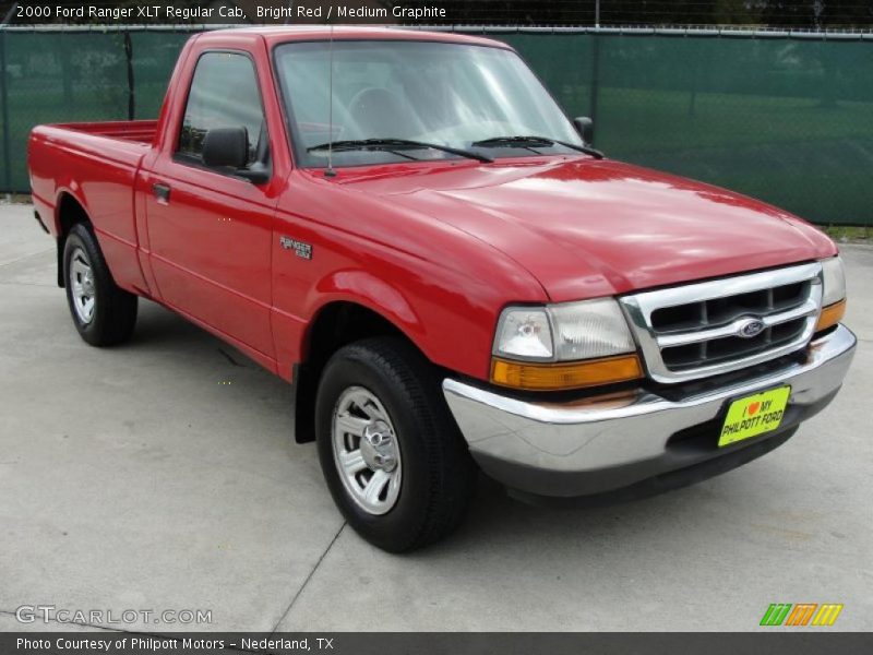 Bright Red / Medium Graphite 2000 Ford Ranger XLT Regular Cab