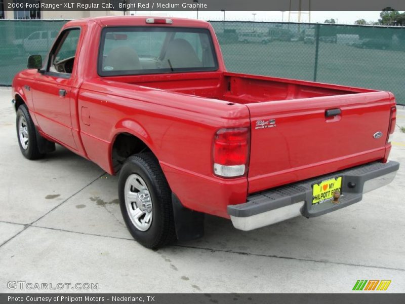 Bright Red / Medium Graphite 2000 Ford Ranger XLT Regular Cab