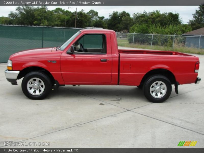 Bright Red / Medium Graphite 2000 Ford Ranger XLT Regular Cab