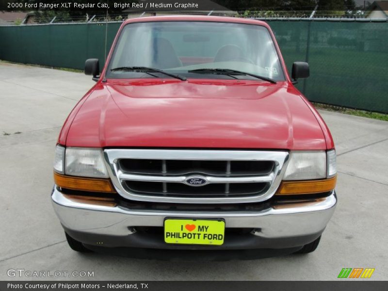 Bright Red / Medium Graphite 2000 Ford Ranger XLT Regular Cab