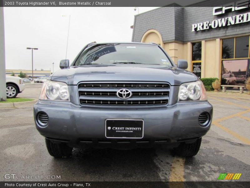 Bluestone Metallic / Charcoal 2003 Toyota Highlander V6