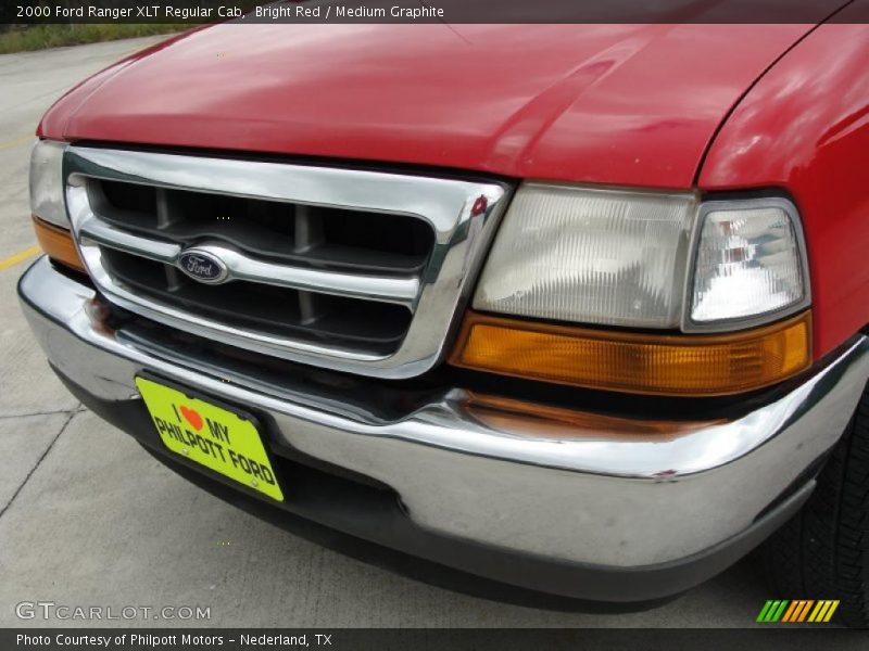 Bright Red / Medium Graphite 2000 Ford Ranger XLT Regular Cab
