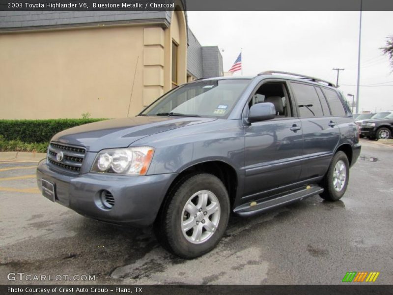 Bluestone Metallic / Charcoal 2003 Toyota Highlander V6
