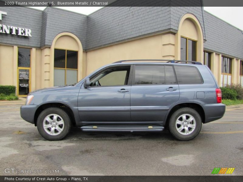 Bluestone Metallic / Charcoal 2003 Toyota Highlander V6
