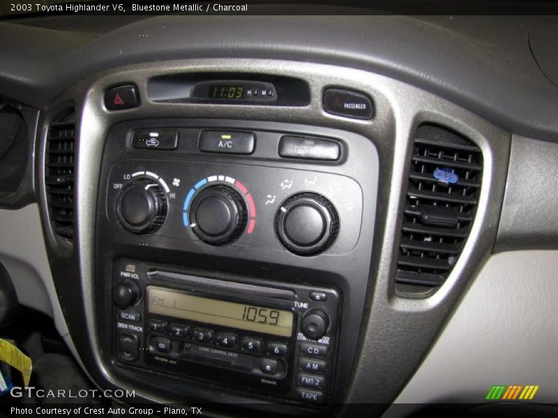 Bluestone Metallic / Charcoal 2003 Toyota Highlander V6