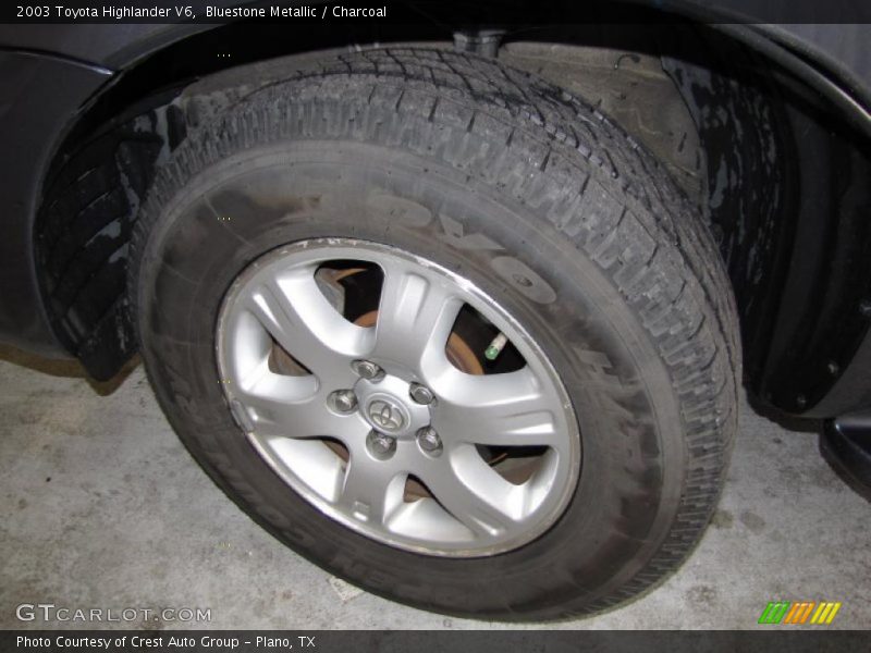 Bluestone Metallic / Charcoal 2003 Toyota Highlander V6