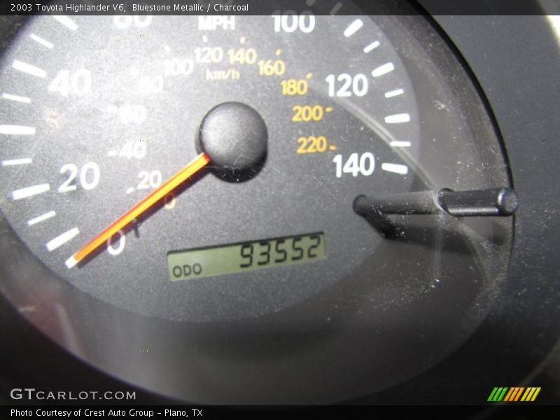 Bluestone Metallic / Charcoal 2003 Toyota Highlander V6