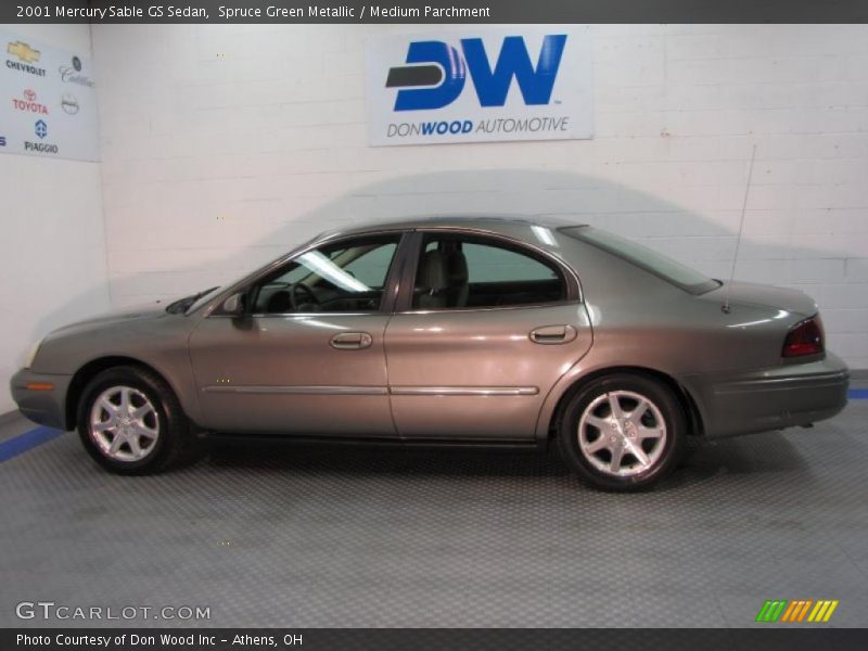 Spruce Green Metallic / Medium Parchment 2001 Mercury Sable GS Sedan