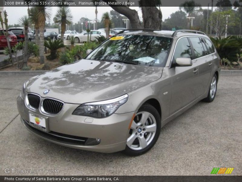 Platinum Bronze Metallic / Beige 2008 BMW 5 Series 535xi Sports Wagon