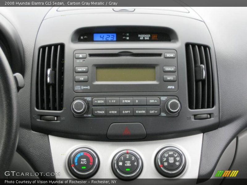 Controls of 2008 Elantra GLS Sedan