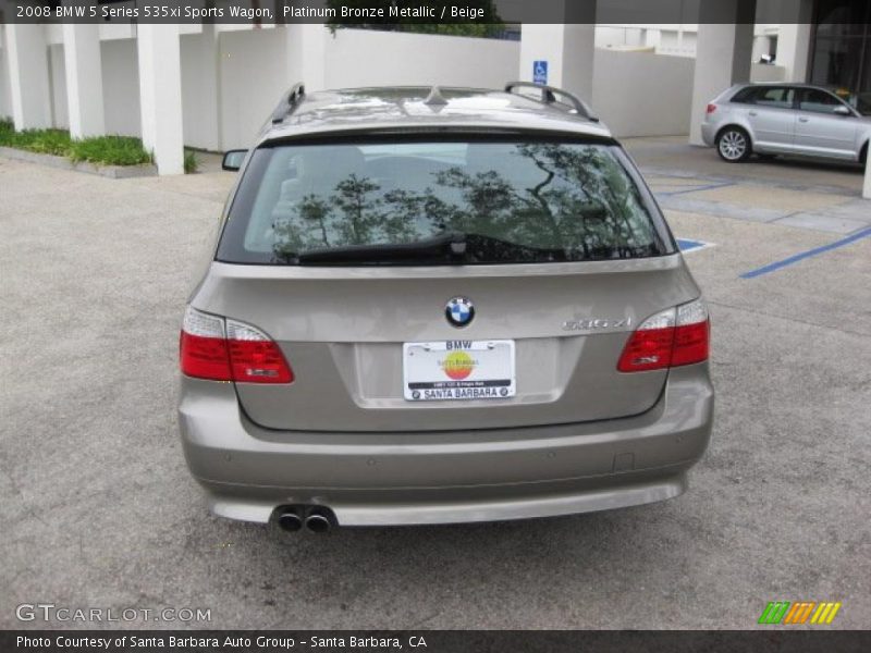 Platinum Bronze Metallic / Beige 2008 BMW 5 Series 535xi Sports Wagon