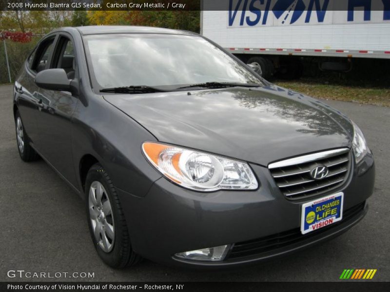 Carbon Gray Metallic / Gray 2008 Hyundai Elantra GLS Sedan