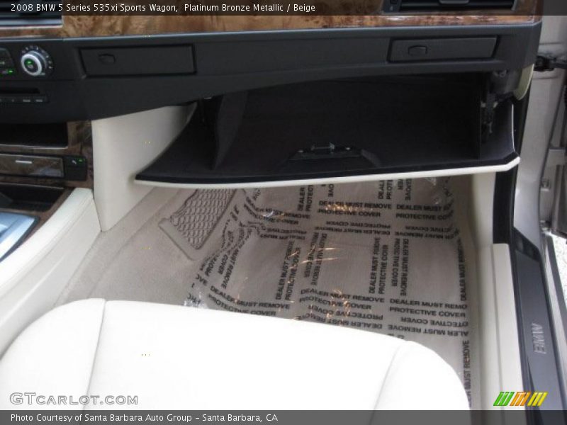 Platinum Bronze Metallic / Beige 2008 BMW 5 Series 535xi Sports Wagon