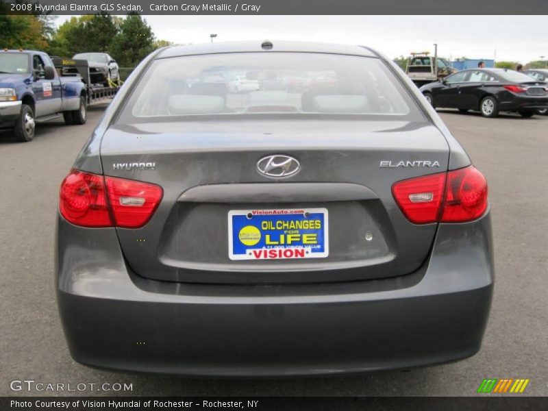 Carbon Gray Metallic / Gray 2008 Hyundai Elantra GLS Sedan