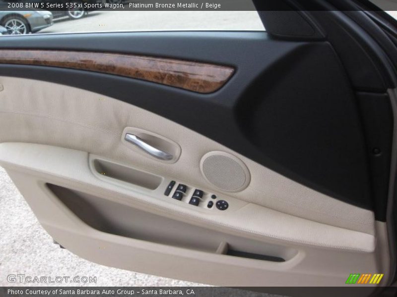 Platinum Bronze Metallic / Beige 2008 BMW 5 Series 535xi Sports Wagon