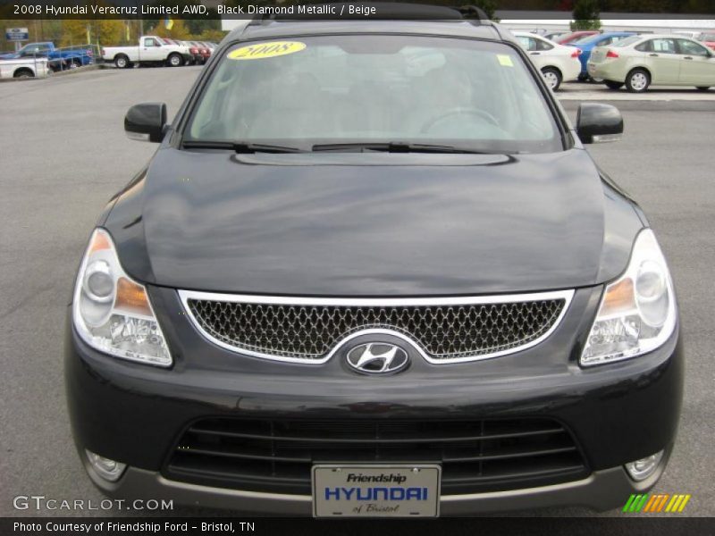 Black Diamond Metallic / Beige 2008 Hyundai Veracruz Limited AWD