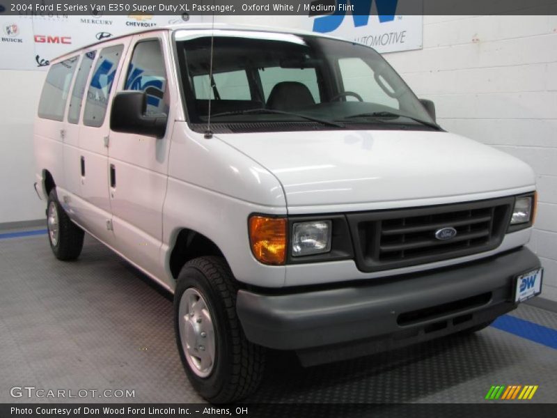 Oxford White / Medium Flint 2004 Ford E Series Van E350 Super Duty XL Passenger