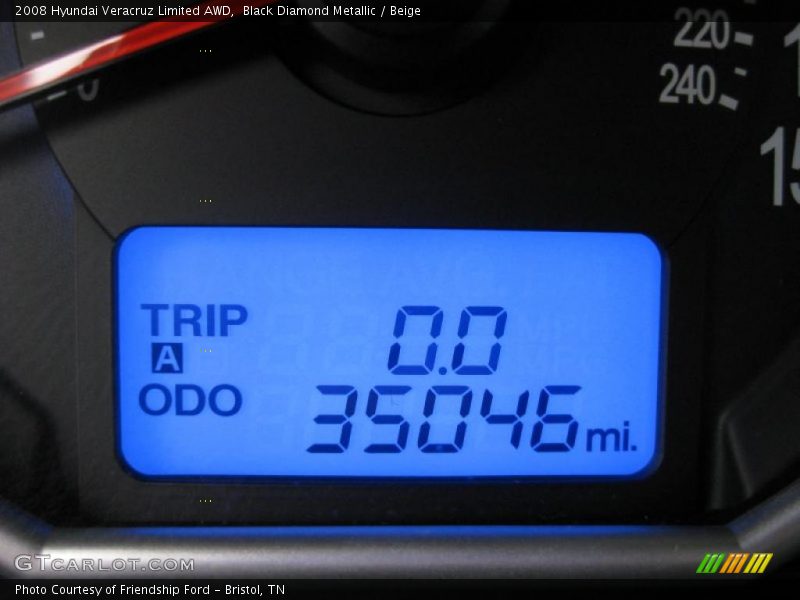 Black Diamond Metallic / Beige 2008 Hyundai Veracruz Limited AWD
