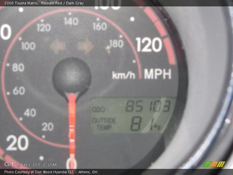 Radiant Red / Dark Gray 2006 Toyota Matrix