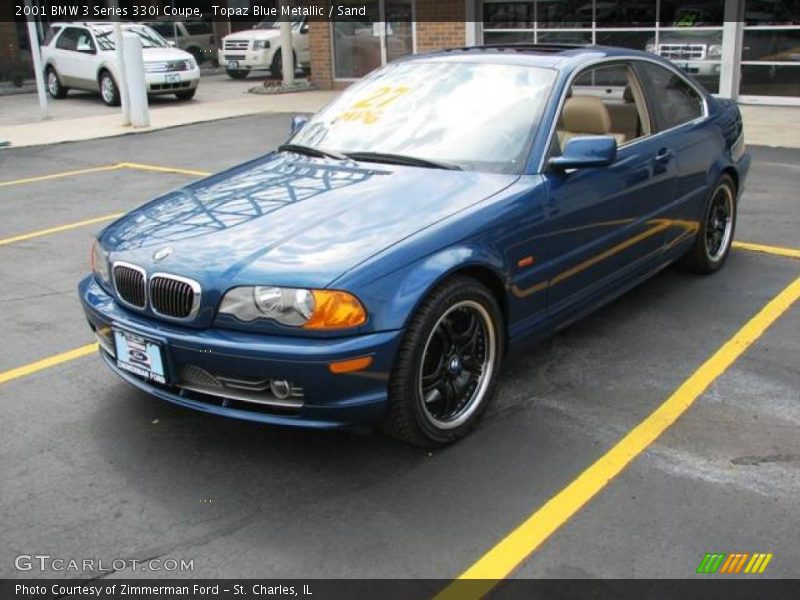 Topaz Blue Metallic / Sand 2001 BMW 3 Series 330i Coupe