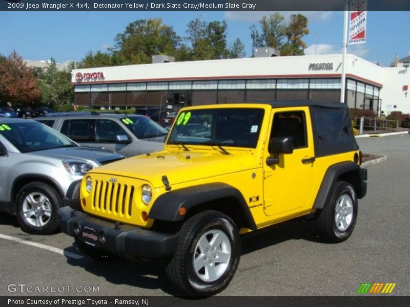 Detonator Yellow / Dark Slate Gray/Medium Slate Gray 2009 Jeep Wrangler X 4x4