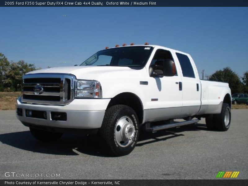 Oxford White / Medium Flint 2005 Ford F350 Super Duty FX4 Crew Cab 4x4 Dually