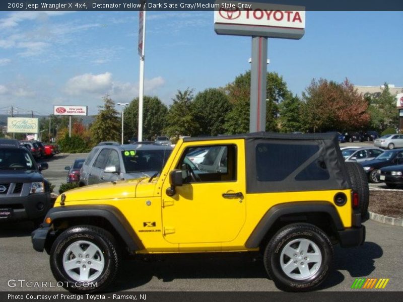 Detonator Yellow / Dark Slate Gray/Medium Slate Gray 2009 Jeep Wrangler X 4x4