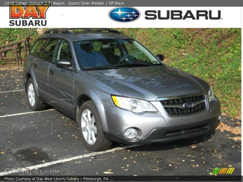 Quartz Silver Metallic / Off Black 2008 Subaru Outback 2.5i Wagon