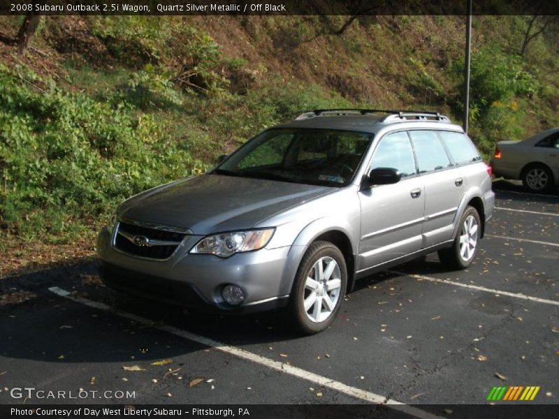 Quartz Silver Metallic / Off Black 2008 Subaru Outback 2.5i Wagon