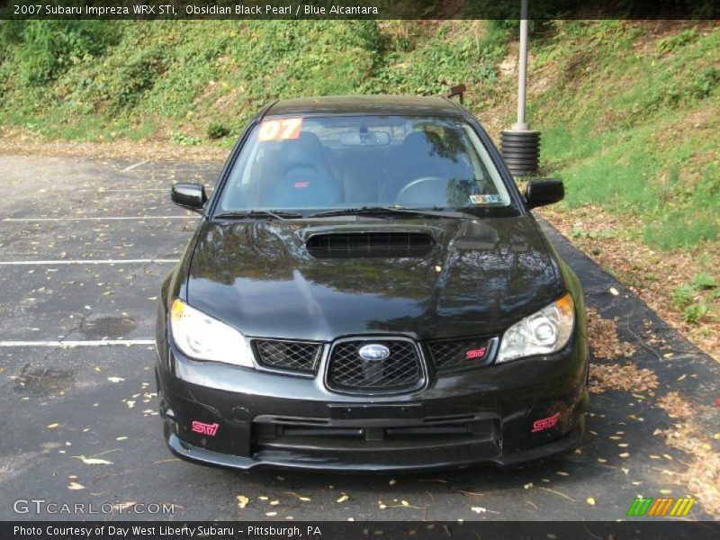 Obsidian Black Pearl / Blue Alcantara 2007 Subaru Impreza WRX STi