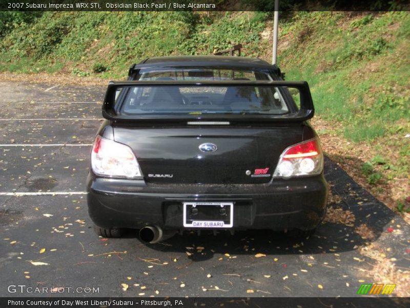 Obsidian Black Pearl / Blue Alcantara 2007 Subaru Impreza WRX STi