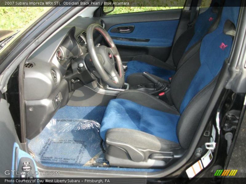  2007 Impreza WRX STi Blue Alcantara Interior