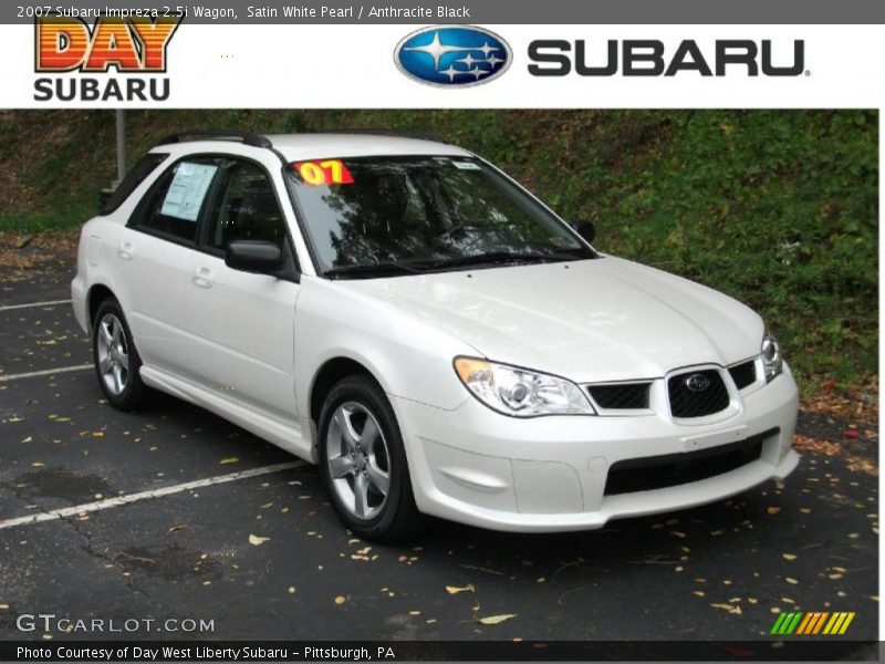 Satin White Pearl / Anthracite Black 2007 Subaru Impreza 2.5i Wagon