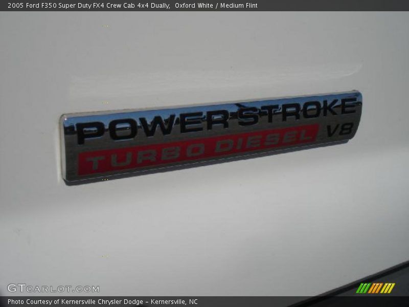 Oxford White / Medium Flint 2005 Ford F350 Super Duty FX4 Crew Cab 4x4 Dually