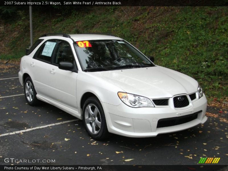 Satin White Pearl / Anthracite Black 2007 Subaru Impreza 2.5i Wagon