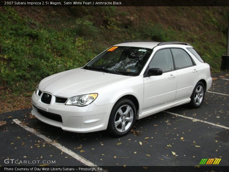 Satin White Pearl / Anthracite Black 2007 Subaru Impreza 2.5i Wagon