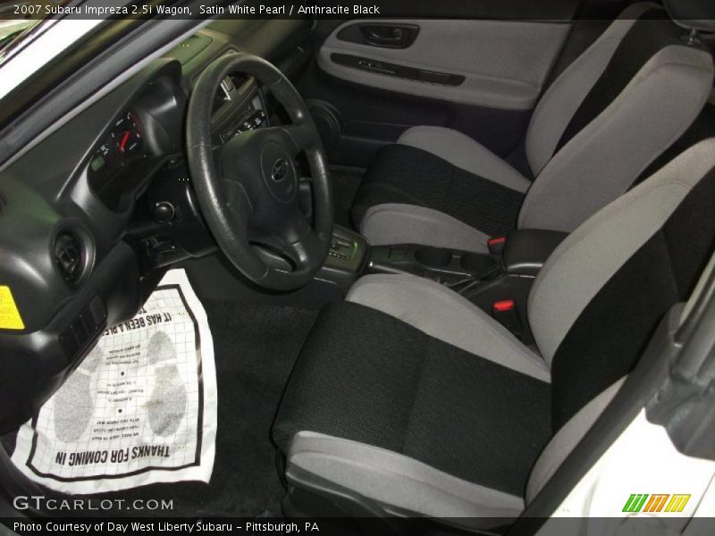 Satin White Pearl / Anthracite Black 2007 Subaru Impreza 2.5i Wagon
