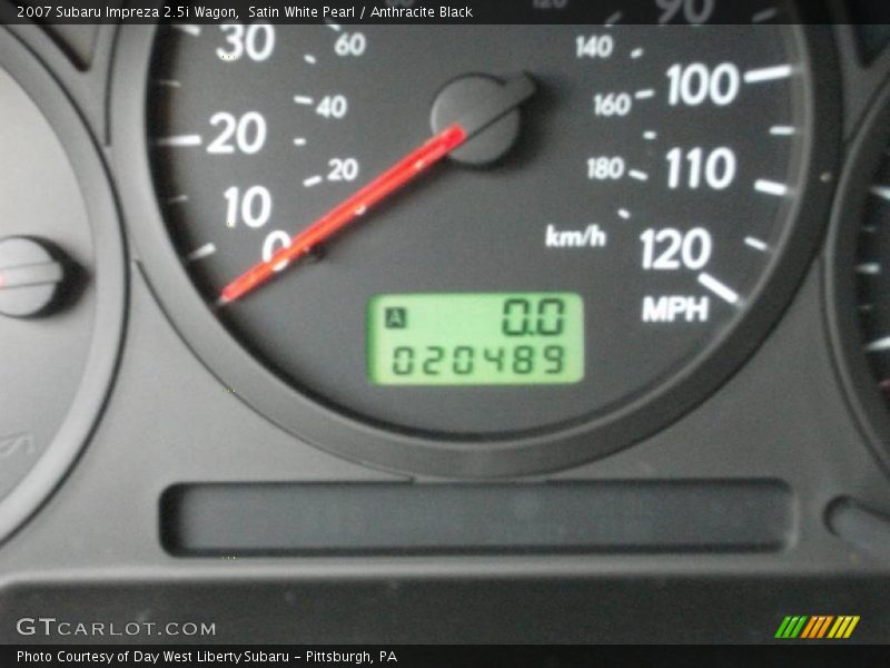 Satin White Pearl / Anthracite Black 2007 Subaru Impreza 2.5i Wagon