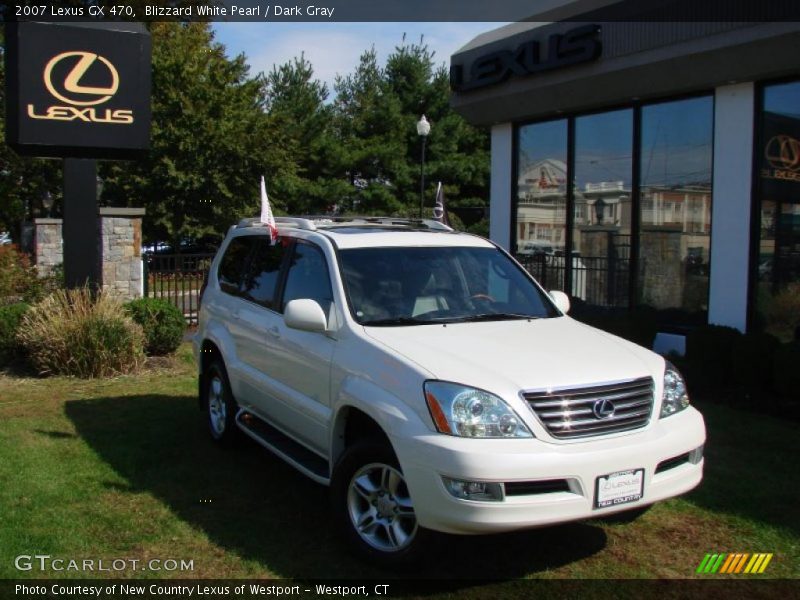Blizzard White Pearl / Dark Gray 2007 Lexus GX 470