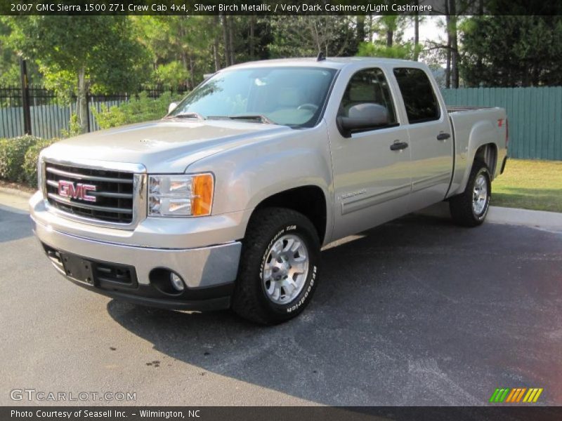 Silver Birch Metallic / Very Dark Cashmere/Light Cashmere 2007 GMC Sierra 1500 Z71 Crew Cab 4x4