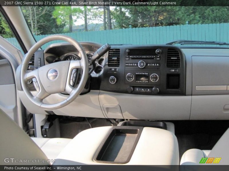 Silver Birch Metallic / Very Dark Cashmere/Light Cashmere 2007 GMC Sierra 1500 Z71 Crew Cab 4x4