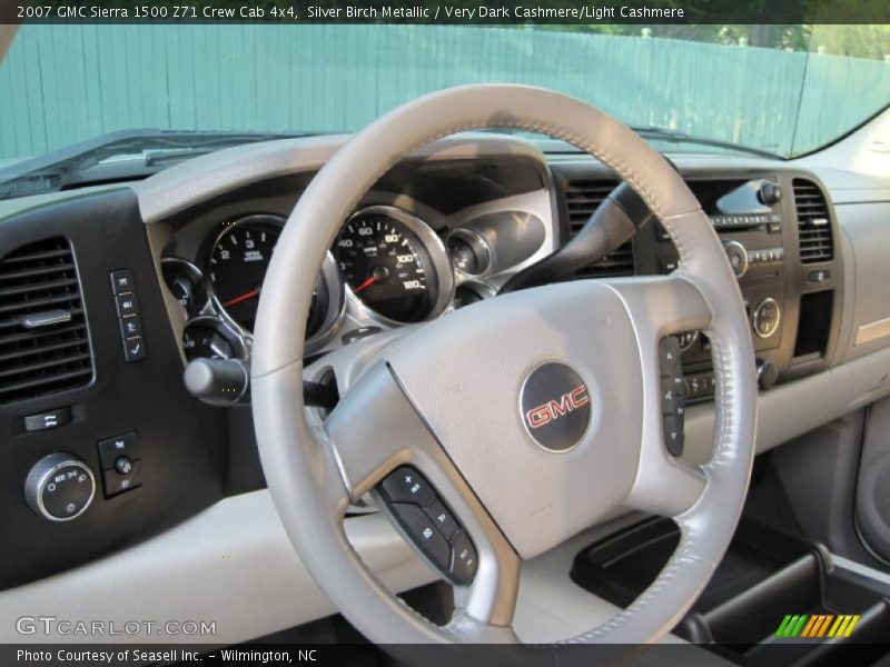 Silver Birch Metallic / Very Dark Cashmere/Light Cashmere 2007 GMC Sierra 1500 Z71 Crew Cab 4x4