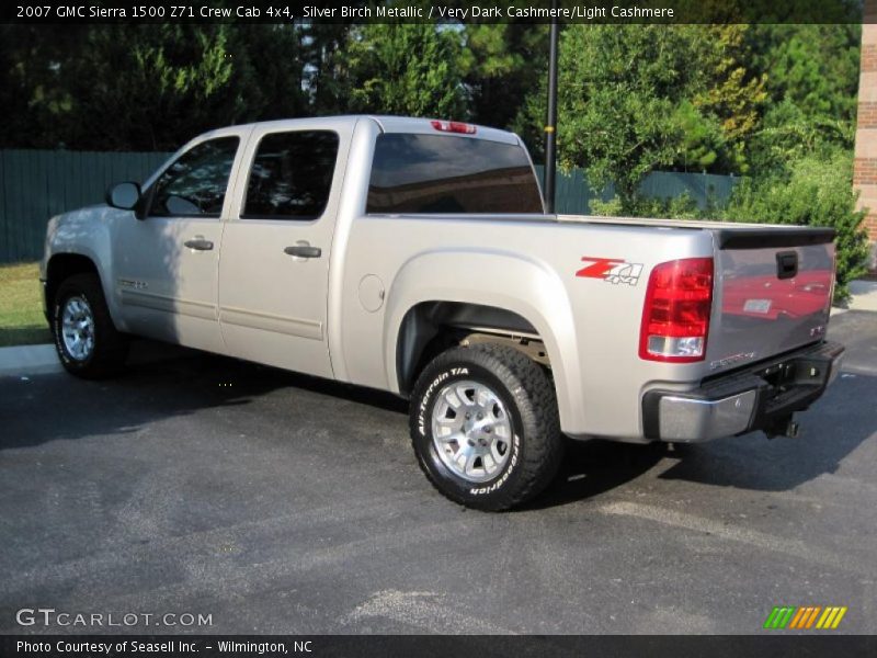 Silver Birch Metallic / Very Dark Cashmere/Light Cashmere 2007 GMC Sierra 1500 Z71 Crew Cab 4x4